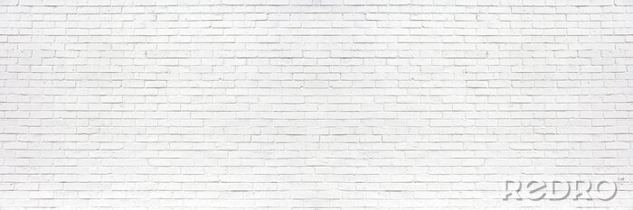 Fotobehang Witte bakstenen muur
