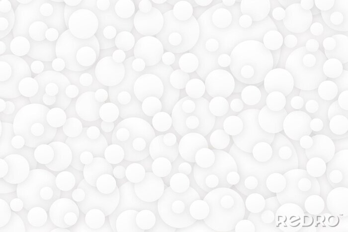 Fotobehang Witte driedimensionale ballen