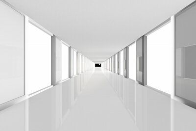 Fotobehang Witte elegante minimalistische tunnel