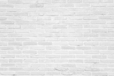Fotobehang Witte grunge bakstenen muur textuur achtergrond