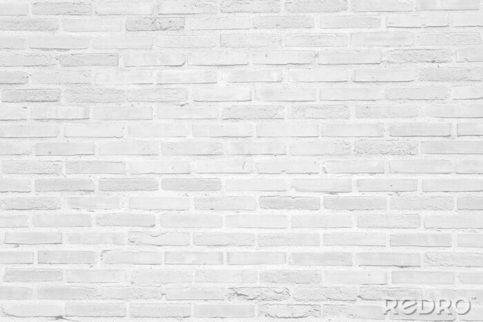 Fotobehang Witte grunge bakstenen muur textuur achtergrond