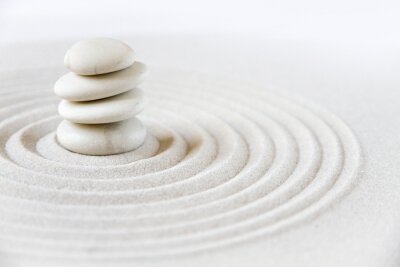 Fotobehang Witte Japanse steen