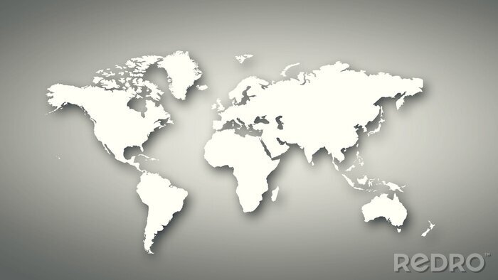 Fotobehang Witte kaart op een grijze achtergrond