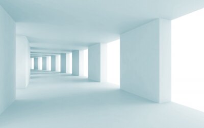 Fotobehang Witte minimalistische tunnel