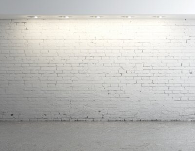 Fotobehang Witte muur in een lichte kamer