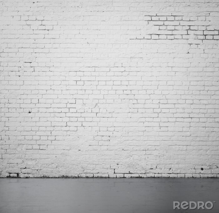 Fotobehang Witte muur in een oude fabriek