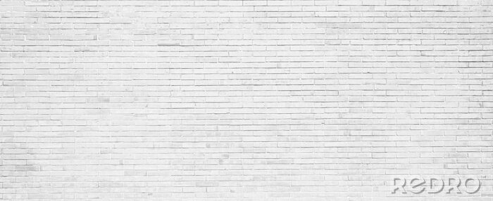 Fotobehang Witte muur van baksteen