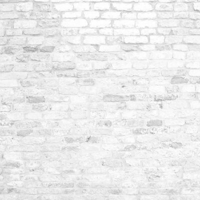Fotobehang Witte onregelmatige bakstenen muur