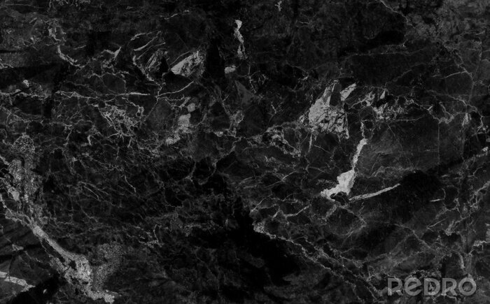 Fotobehang Witte rook op zwart marmer