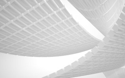 Fotobehang Witte ruimtelijke architectuur