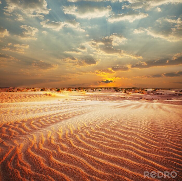 Fotobehang Woestijn op een schilderachtig landschap
