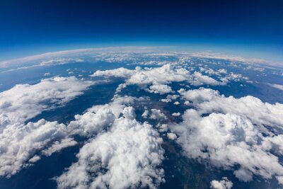 Fotobehang Wolken boven de planeet Aarde