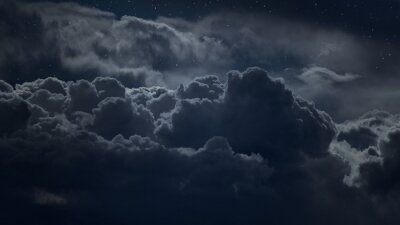 Fotobehang Wolken lucht 's nachts