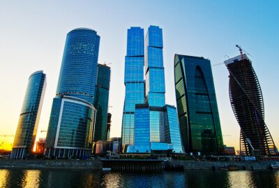 Fotobehang Wolkenkrabbers in Moskou