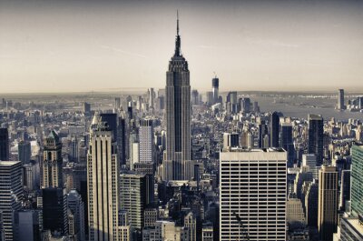Wolkenkrabbers van New York in de winter