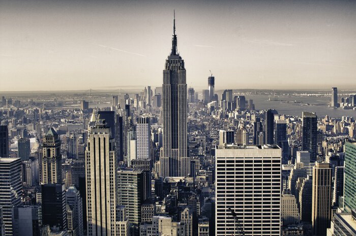Fotobehang Wolkenkrabbers van New York in de winter