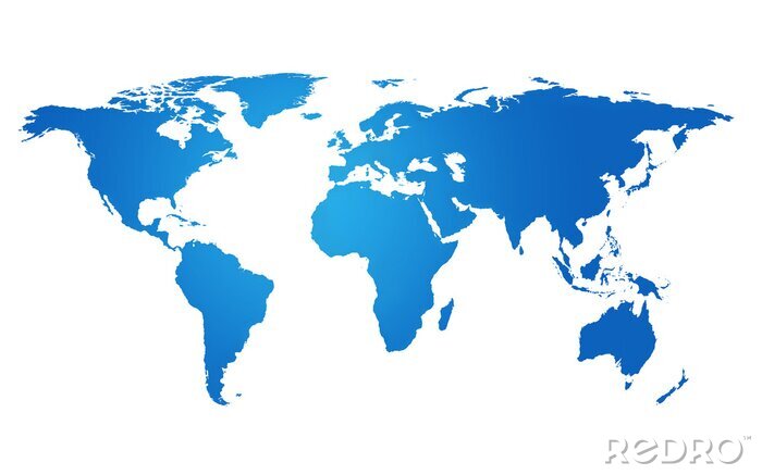 Fotobehang World Map Global Business Globalisering Earth Concept