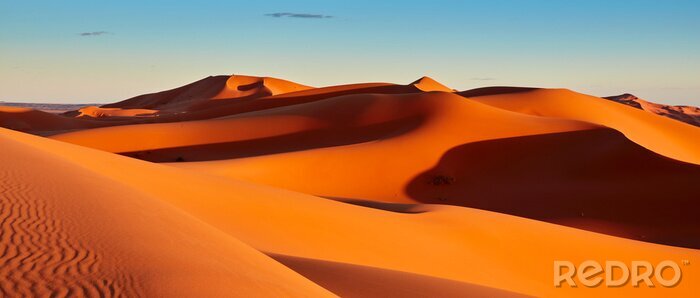 Fotobehang Zandduinen in de Sahara-woestijn, Merzouga, Marokko
