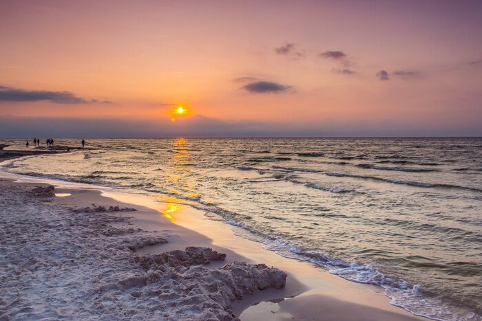 Fotobehang Zandstrand en de Poolse zee