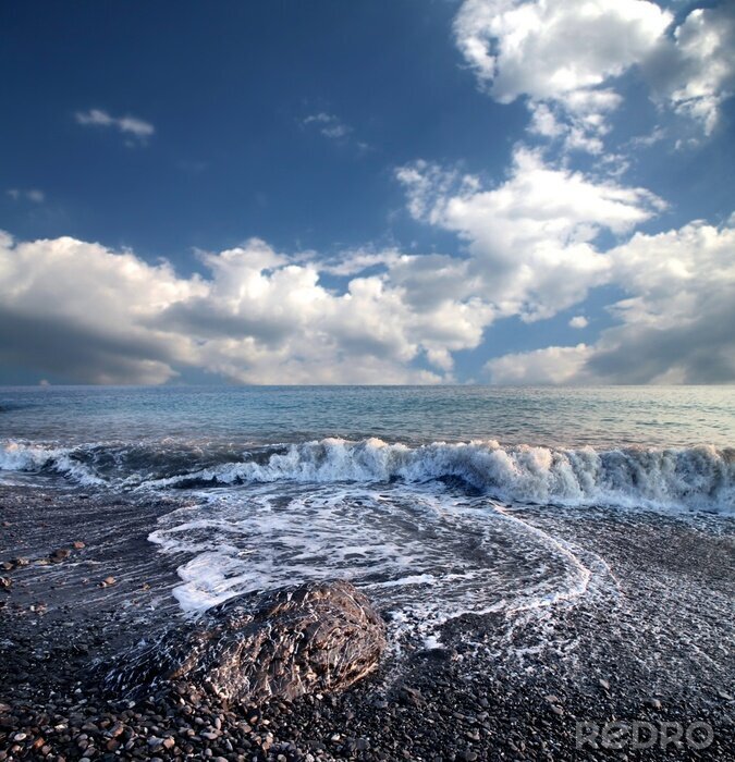 Fotobehang Zee golven en lucht
