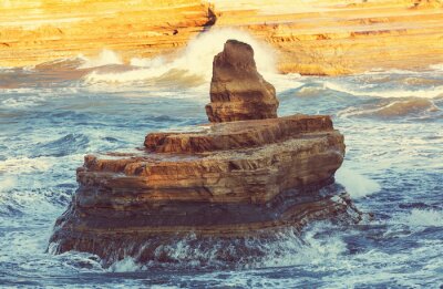 Fotobehang Zee panorama met rotsen