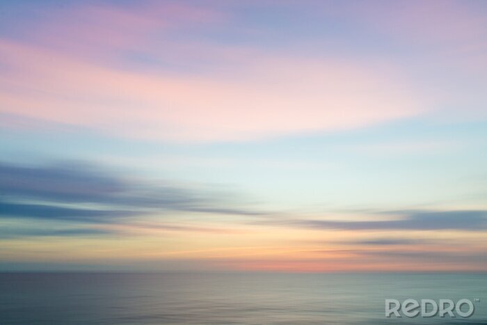 Fotobehang Zeegezichten en pastelkleurige hemel
