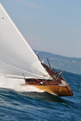 Fotobehang Zeilboot en wind