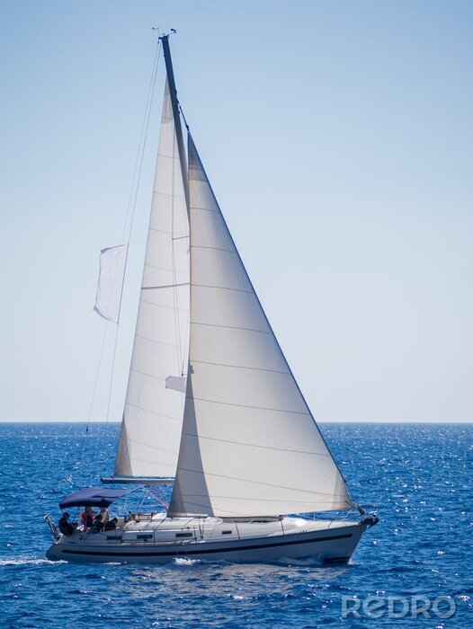 Fotobehang Zeilboot in Griekse wateren