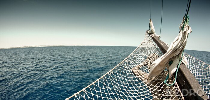 Fotobehang Zeilboot met een net