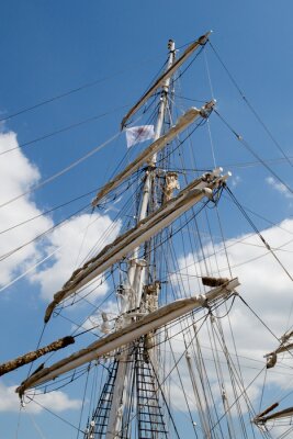Fotobehang Zeilboot met hoge mast