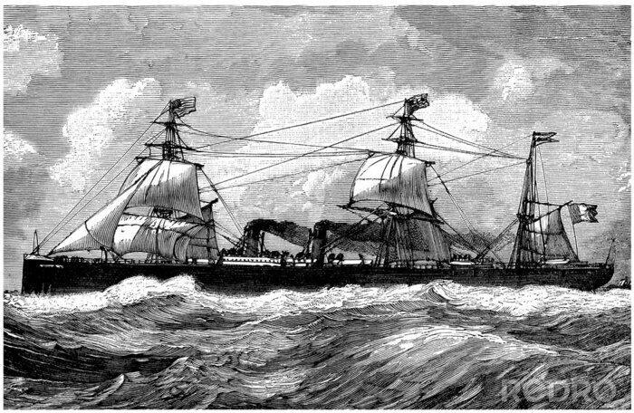 Fotobehang Zeilboot uit de 19e eeuw