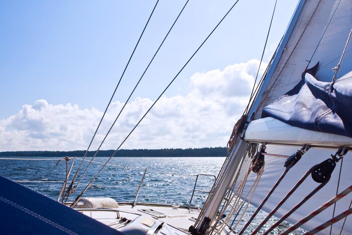 Fotobehang Zeilen op een zomerse dag