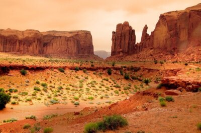 Fotobehang Zicht op de Grand Canyon in 3D