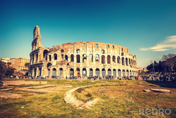 Fotobehang Zicht op het Romeinse Colosseum