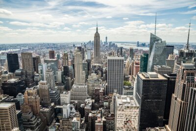 Fotobehang Zicht op Manhattan op een zonnige dag