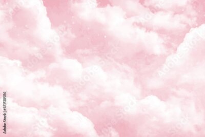 Fotobehang Zoete roze wolken