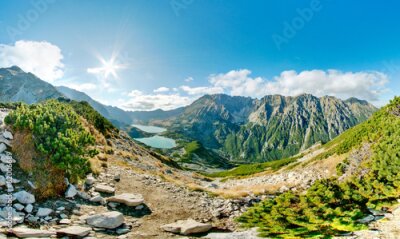 Fotobehang Zomerlandschap van de Vallei van de Vijf Vijvers