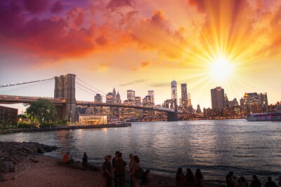 Fotobehang Zonneschijn boven New York City