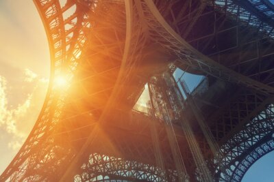 Fotobehang Zonneschijn en de Eiffeltoren