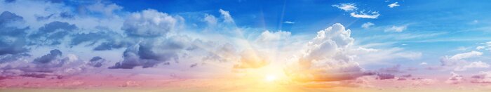 Fotobehang Zonnig panorama van de lucht