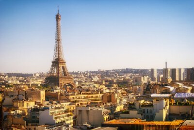 Fotobehang Zonnig uitzicht op Parijs