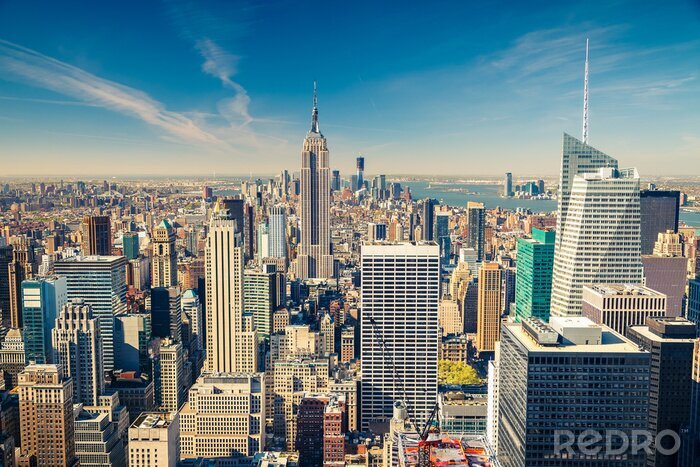 Fotobehang Zonnige gebouwen van New York