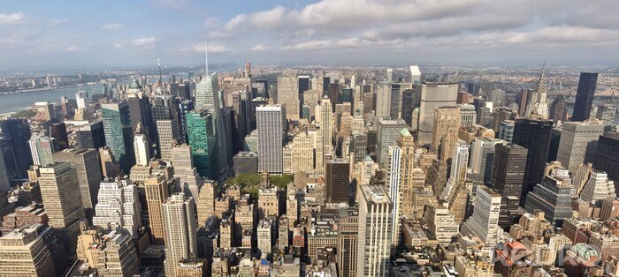 Fotobehang Zonnige skyline van New York