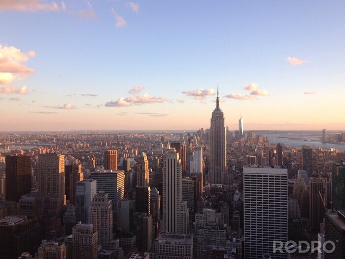 Fotobehang Zonsondergang boven New York City