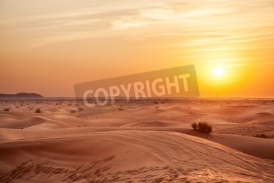 Fotobehang Zonsondergang in de woestijn