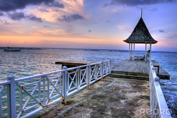 Fotobehang Zonsondergang in het Caribisch gebied
