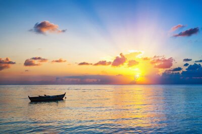 Fotobehang Zonsopgang aan de kust