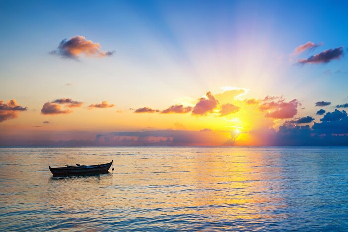 Fotobehang Zonsopgang aan de kust