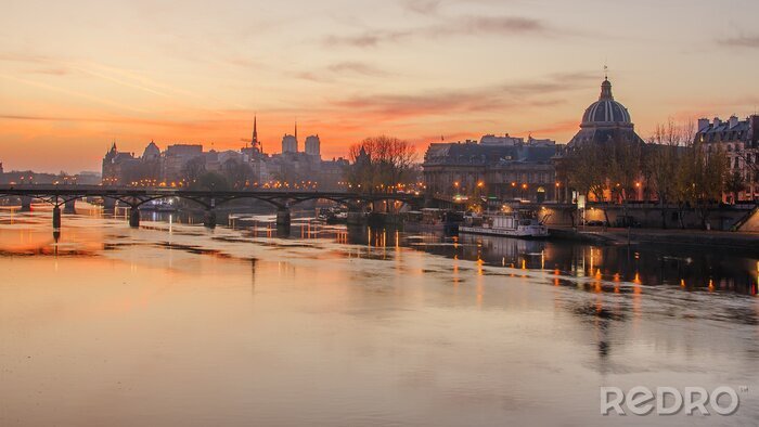 Fotobehang Zonsopgang over Parijs