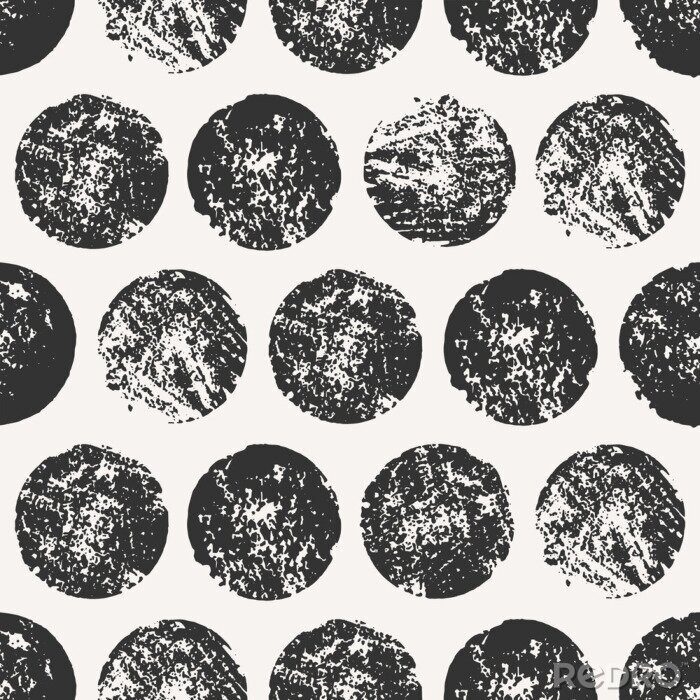 Fotobehang Zwart en grijs motief met graffiti cirkels